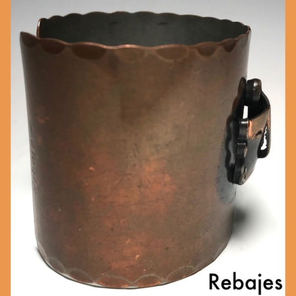 Mid Century Rebajes Ethnic Mask Copper Bracelet - Picture 4 of 8